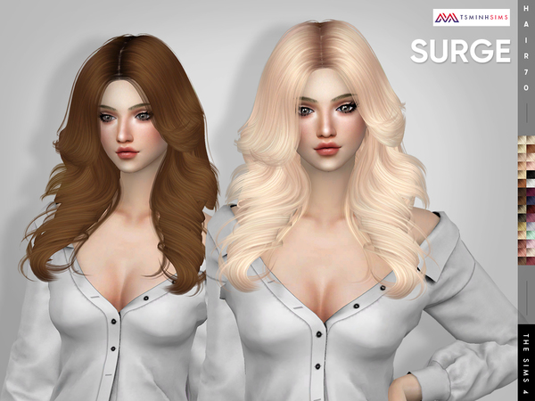 Sims 4 Surge Hair 70 by TsminhSims at TSR