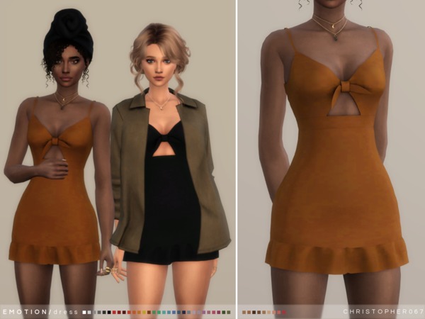 Sims 4 Emotion Dress by Christopher067 at TSR