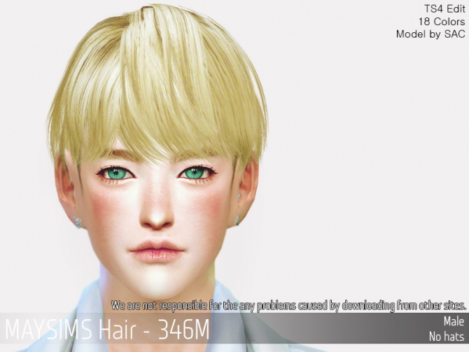 Hair 346m At May Sims » Sims 4 Updates