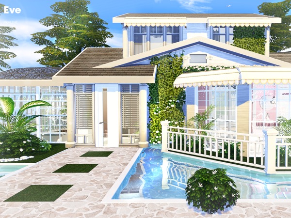 Sims 4 Eve house by Pralinesims at TSR