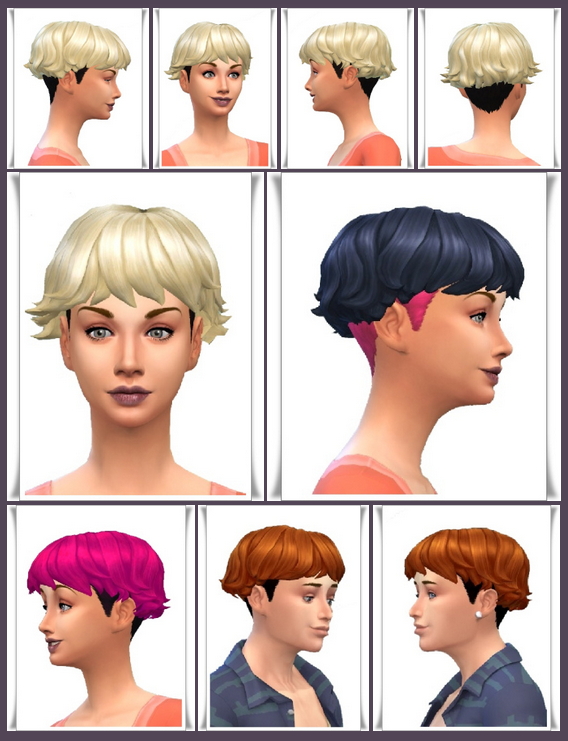 Sims 4 2 Colours Bob hair at Birksches Sims Blog