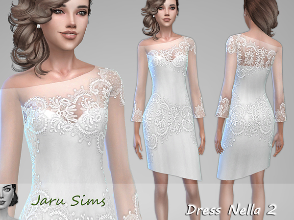 Sims 4 Dress Nella 2 by Jaru Sims at TSR