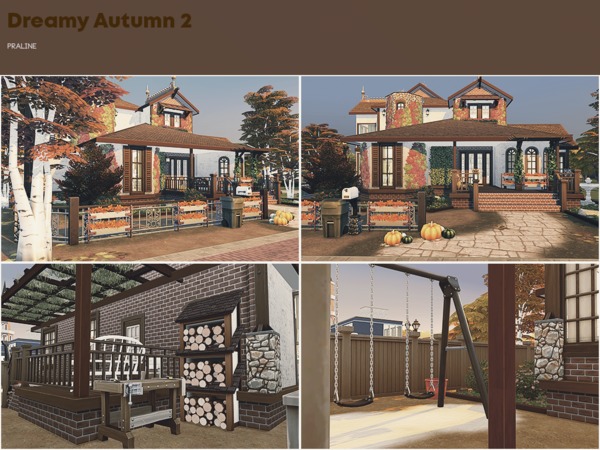 Sims 4 Dreamy Autumn 2 house by Pralinesims at TSR