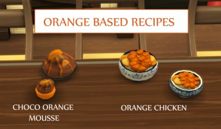 Orange Based Recipes chicken and Mousse by icemunmun at Mod The Sims