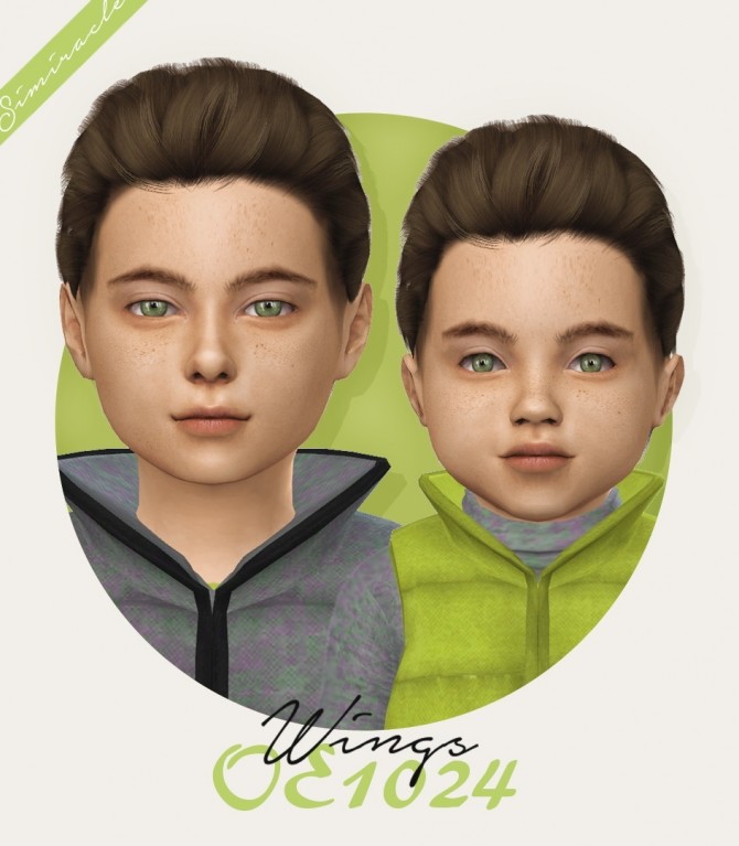 Sims 4 Wings OE1024 hair Kids + Toddlers at Simiracle