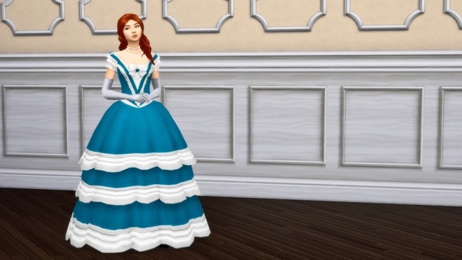 Sims 4 Radiantly Ruffled dress at Teanmoon