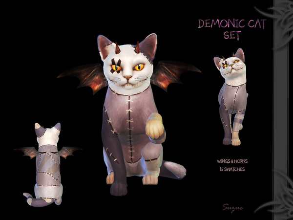 Sims 4 Demonic Cat Set by Suzue at TSR