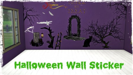 Halloween wall sticker at TaTschu`s Sims4-CC