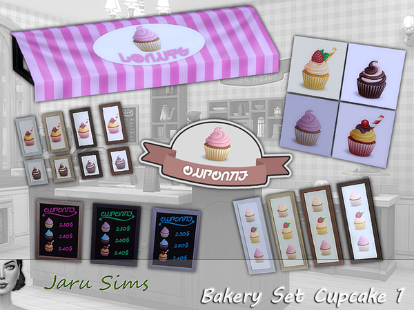 Sims 4 Bakery Set Cupcake 1 by Jaru Sims at TSR