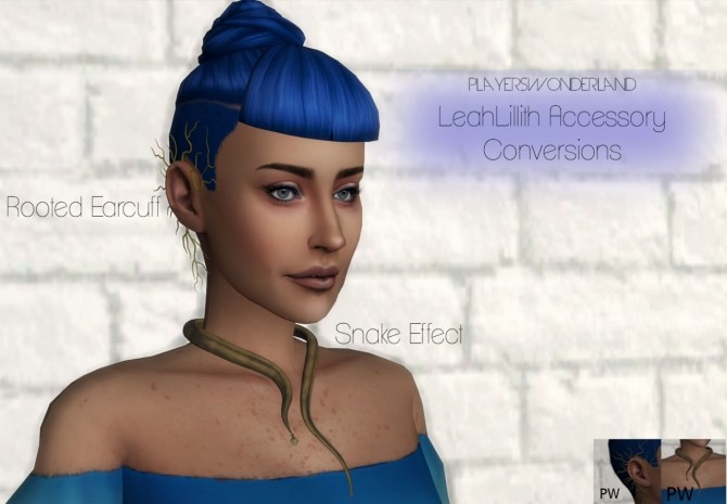 Sims 4 Leahlillith necklace and earcuff Conversions at PW’s Creations