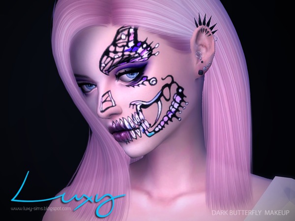 Sims 4 DARK BUTTERFLY MAKEUP by LuxySims3 at TSR