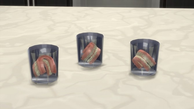 Sims 4 False Teeth In A Glass by Atos at Mod The Sims