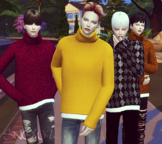 MT long turtleneck sweater at SNOW:L » Sims 4 Updates