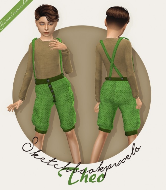 Sims 4 Sketchbookpixels Theo shorts 3T4 at Simiracle