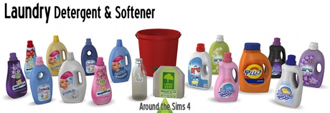 Sims 4 Laundry detergent & Softener by Sandy at Around the Sims 4