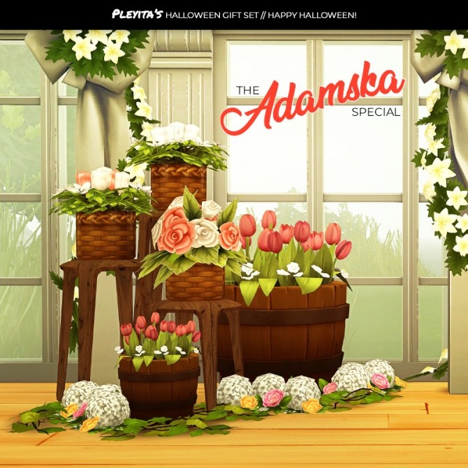 Sims 4 CAROLINE RUGS, ADAMSKA SPECIAL Flowers & THE FOILS SET at Pleyita