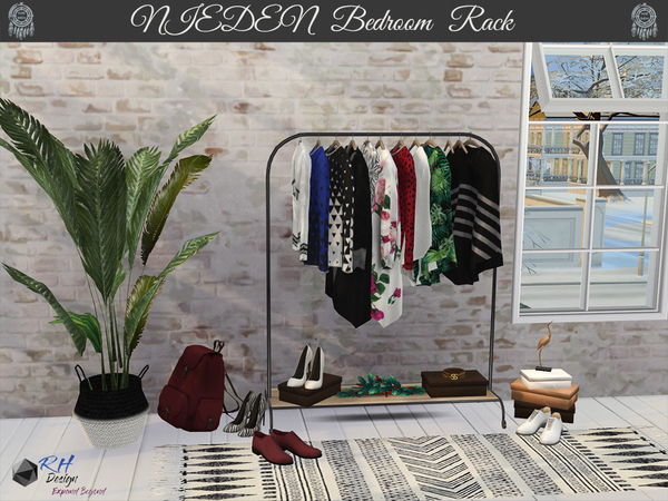 Sims 4 NEIDEN Bedroom Rack by RightHearted at TSR