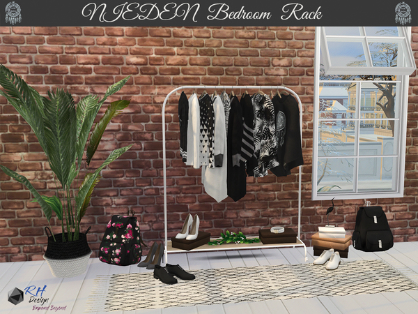 Sims 4 NEIDEN Bedroom Rack by RightHearted at TSR