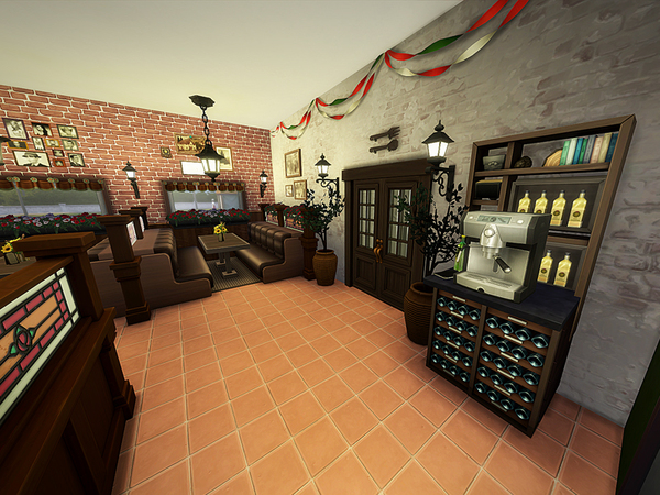 Sims 4 Olives restaurant NO CC by melcastro91 at TSR