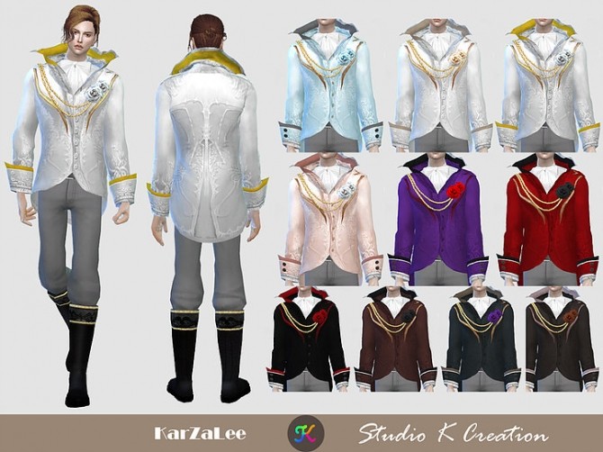 Sims 4 Darksouls High collar jacket at Studio K Creation