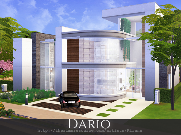 Sims 4 Dario modern home by Rirann at TSR