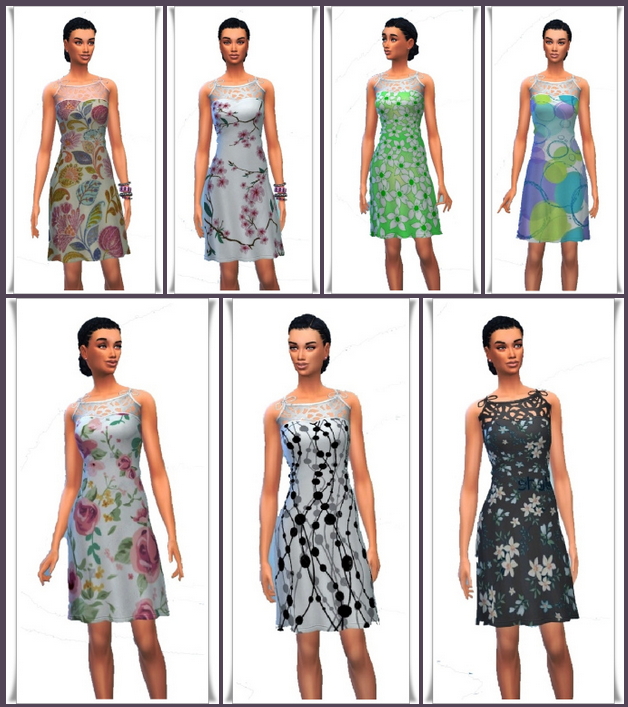 Sims 4 Lacey Dress at Birksches Sims Blog