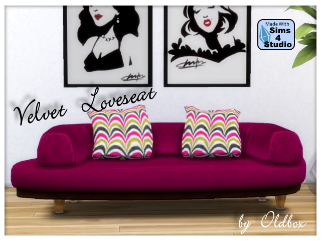 Sims 4 Vlvet loveseat by Oldbox at All 4 Sims