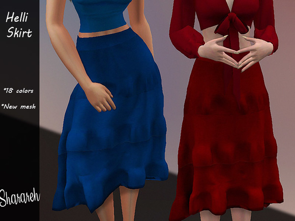 Sims 4 Helli Skirt by Sharareh at TSR