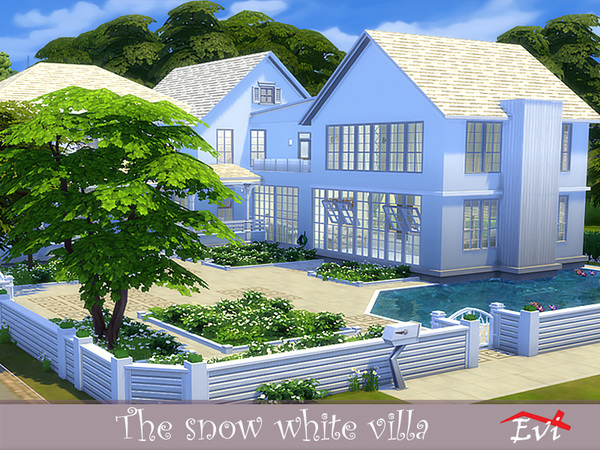 Sims 4 The snow white villa by evi at TSR