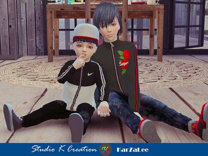 Sims 4 Giruto 63 full zip sweatshirt child at Studio K Creation