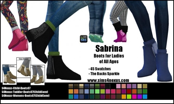Sims 4 Sabrina boots by SamanthaGump at Sims 4 Nexus
