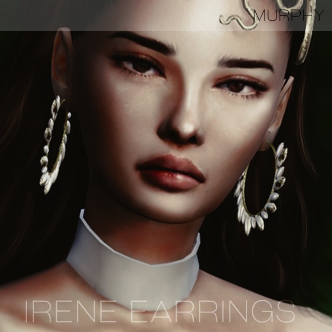 Sims 4 Irene Earrings by Victoria Kelmann at MURPHY