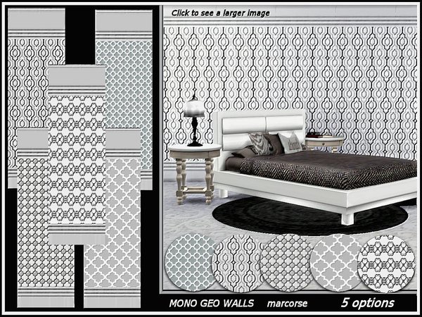 Sims 4 Mono Geo Walls by marcorse at TSR