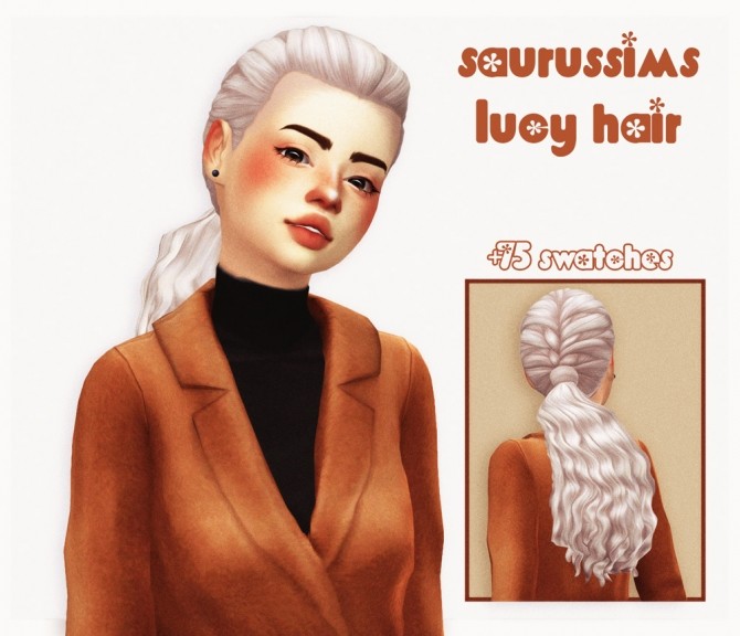 Sims 4 Saurussims lucy hair recolours at cowplant pizza
