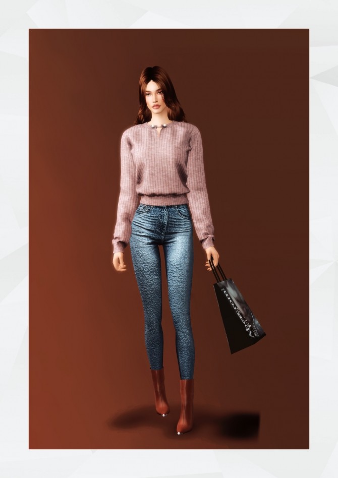 Sims 4 Pearl Button Sweater at Gorilla