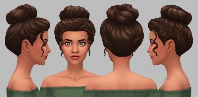 Sims 4 Sunday hair at Saurus Sims