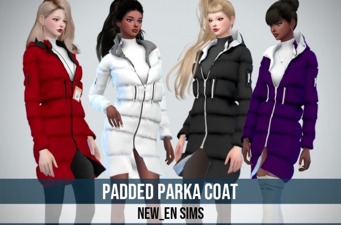 Sims 4 Padded Parka Coat at NEWEN