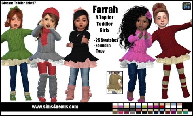 Sims 4 Farrah top by SamanthaGump at Sims 4 Nexus