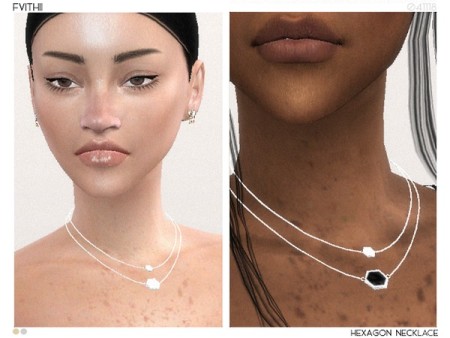 Hexagon Necklace by fvithii_sims at TSR