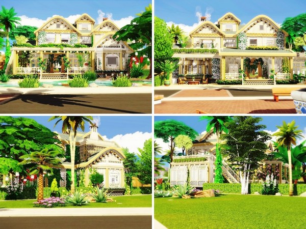 Sims 4 Sweet Tropical Life 3 house by MychQQQ at TSR
