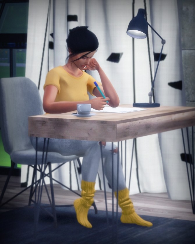Sims 4 Writing a letter Poses at Katverse
