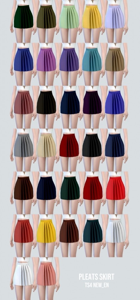 Sims 4 Half Pleats Skirt at NEWEN