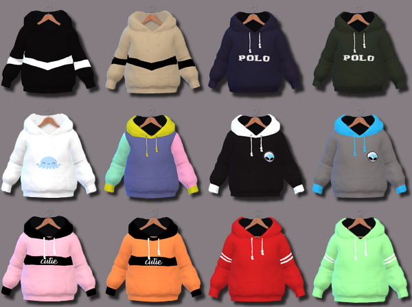 Sims 4 Sporty Hoodies at Descargas Sims