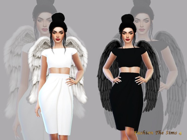 Sims 4 Angel style outfit by LYLLYAN at TSR