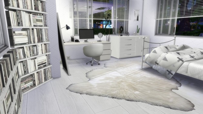 Sims 4 White Bedroom at MODELSIMS4