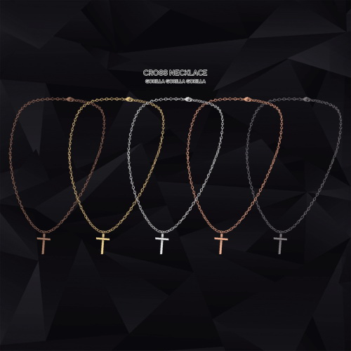 Chain with gold cross for Sims 4