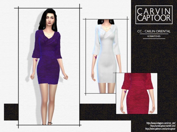 Sims 4 Caiilin Oriental outfit by carvin captoor at TSR
