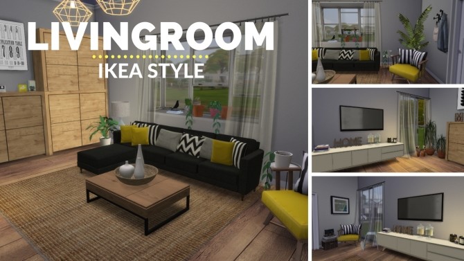 Sims 4 LIVINGROOM IKEA STYLE at Dinha Gamer
