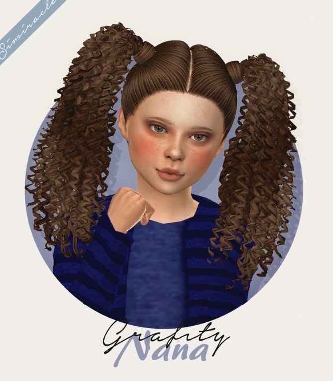 Sims 4 Grafity cc Nana hair for kids and toddlers at Simiracle
