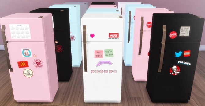 Sims 4 Fridge with Stickers at Descargas Sims